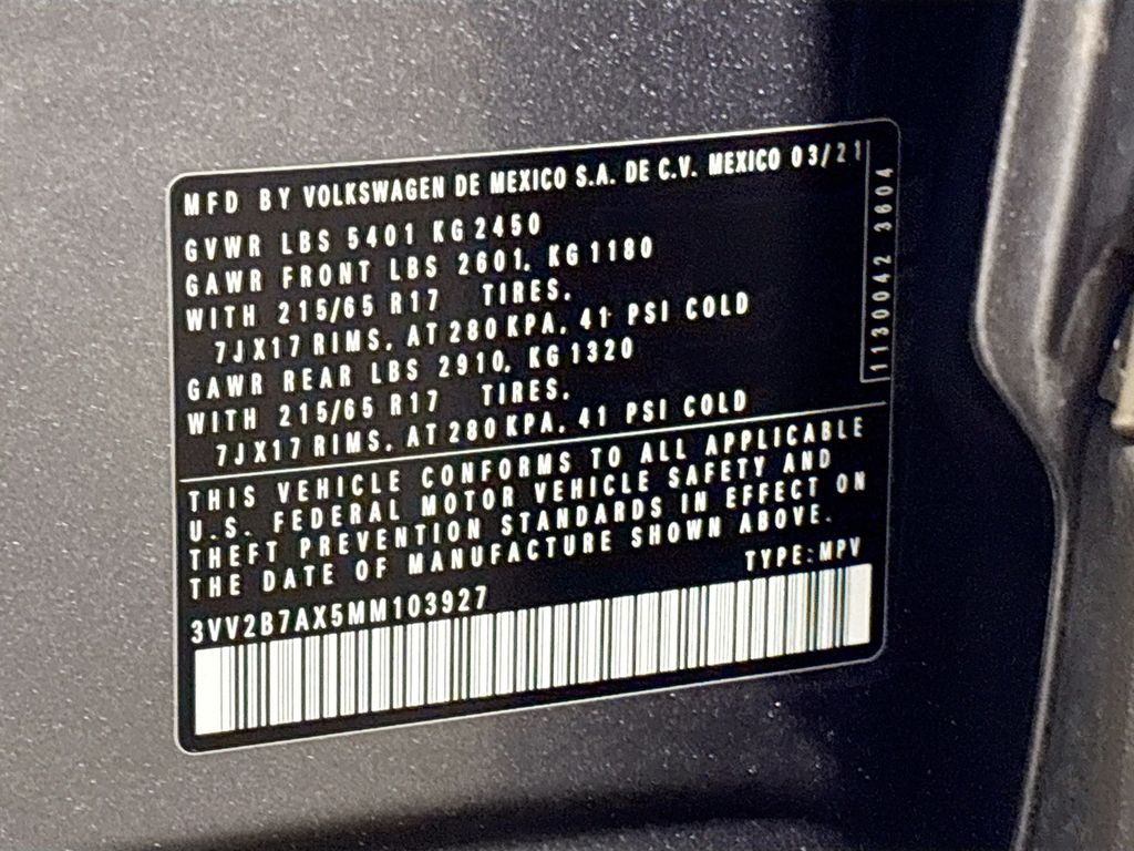 2021 Volkswagen Tiguan SE photo 23