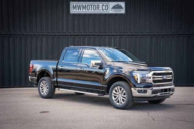 Black Metallic 2025 Ford F-150 Lariat SuperCrew 4WD Pickup Truck Four-Wheel Drive Automatic