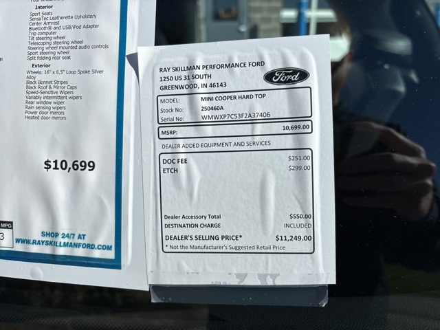 Used 2015 MINI Cooper S with VIN WMWXP7C53F2A37406 for sale in Greenwood, IN