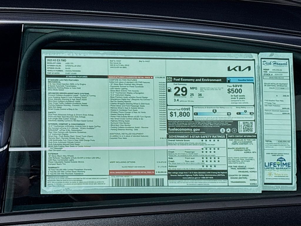 2025 Kia K5 EX photo 24
