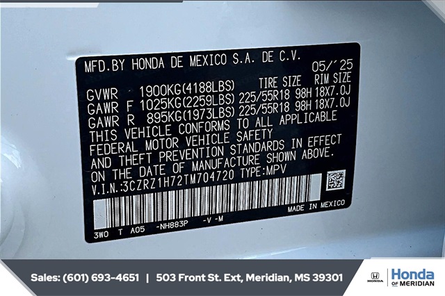 2026 Honda HR-V EX-L photo 7