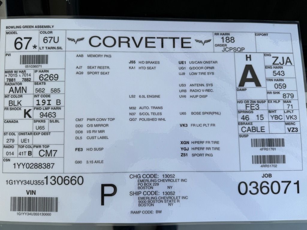 2005 Chevrolet Corvette Base photo 19