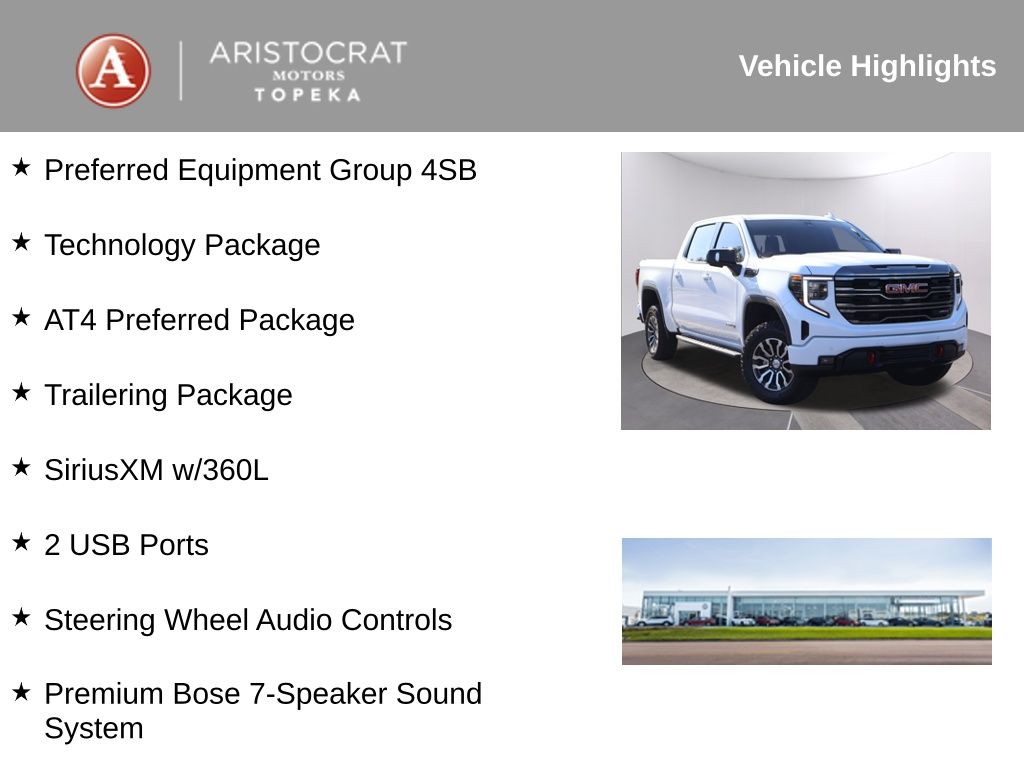 Used 2023 GMC Sierra 1500 AT4 with VIN 1GTUUEEL9PZ220667 for sale in Kansas City