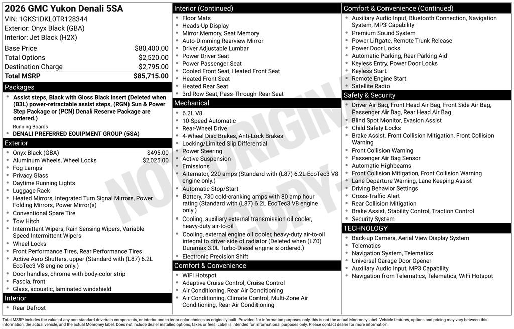 2026 GMC Yukon Denali's photo