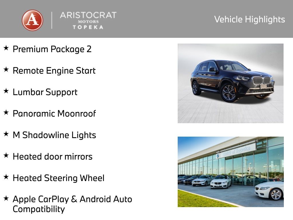 Used 2022 BMW X3 30i with VIN 5UX53DP09N9K02122 for sale in Kansas City