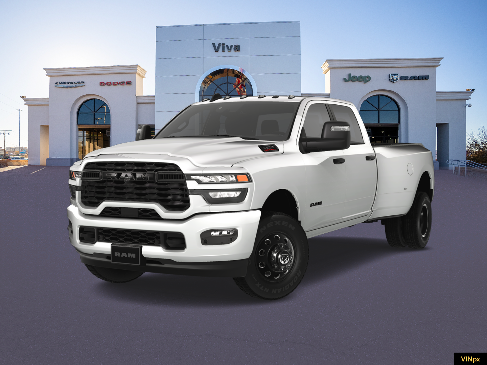 New 2025 Bright White Clear-Coat Exterior Paint RAM Big Horn image 1