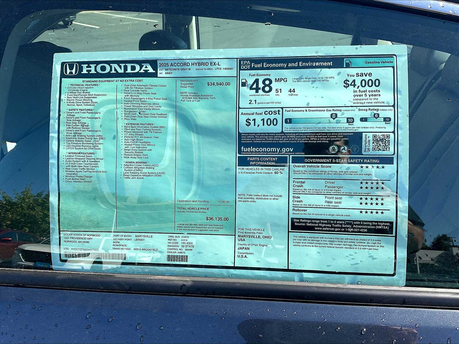 2025 Honda Accord Hybrid EX-L photo 16