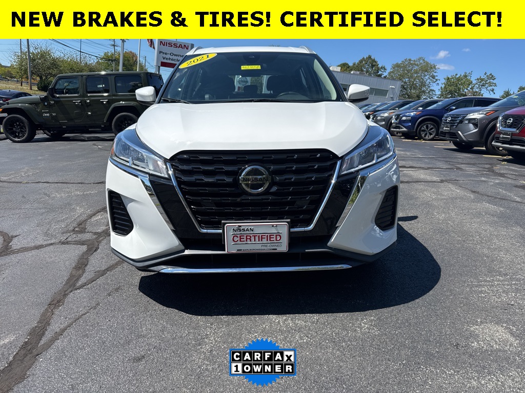 Certified 2021 Nissan Kicks SV with VIN 3N1CP5CVXML543669 for sale in Marlborough, MA