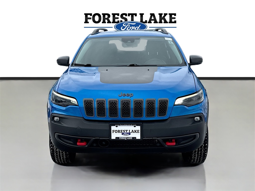 Certified 2021 Jeep Cherokee Trailhawk with VIN 1C4PJMBX4MD110805 for sale in Forest Lake, Minnesota