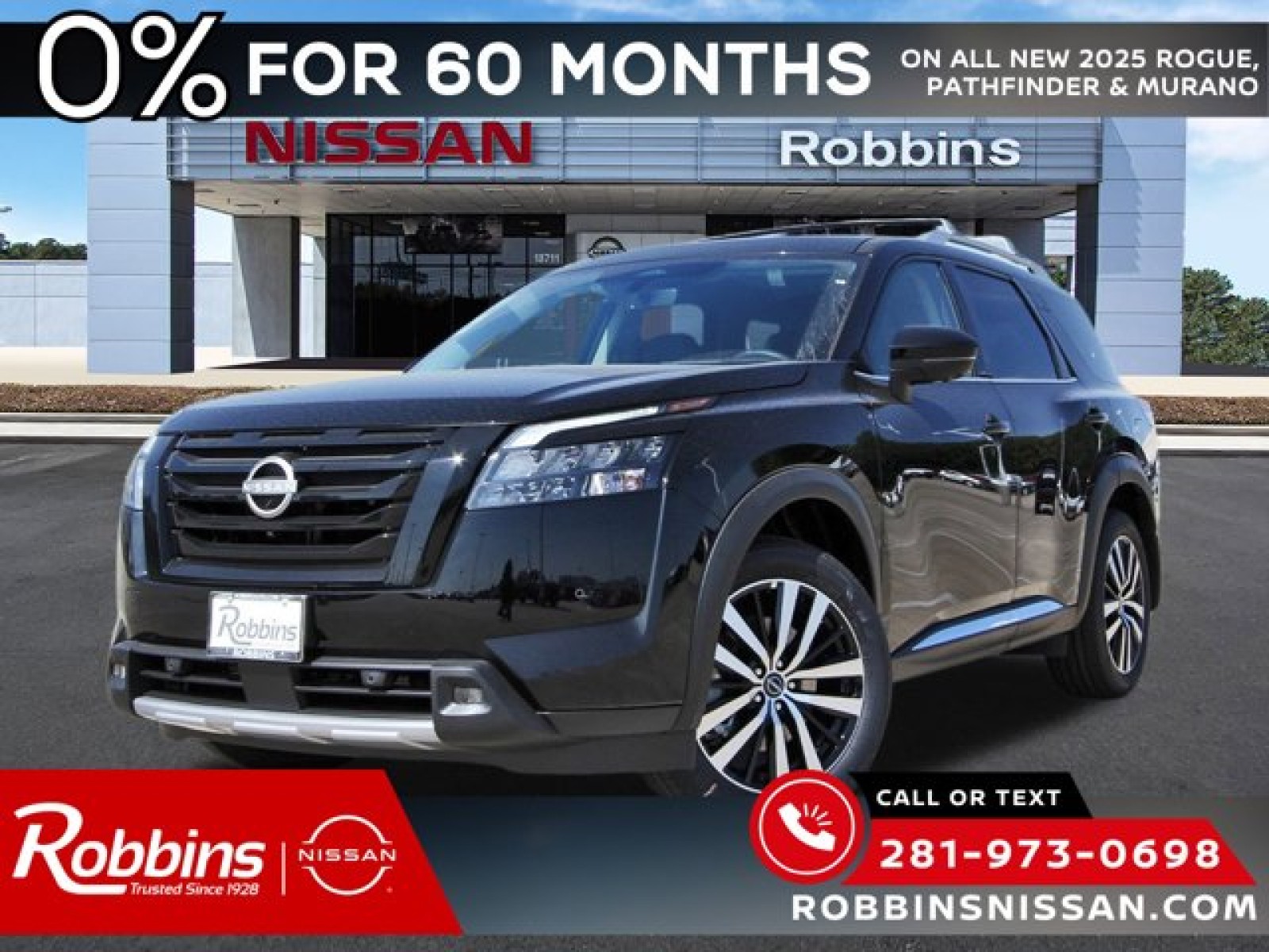 2025 Nissan Pathfinder Platinum Black at Robbins Nissan