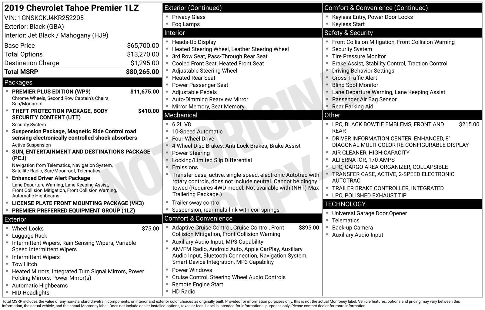 Used 2019 Chevrolet Tahoe Premier with VIN 1GNSKCKJ4KR252205 for sale in Baxter, Minnesota