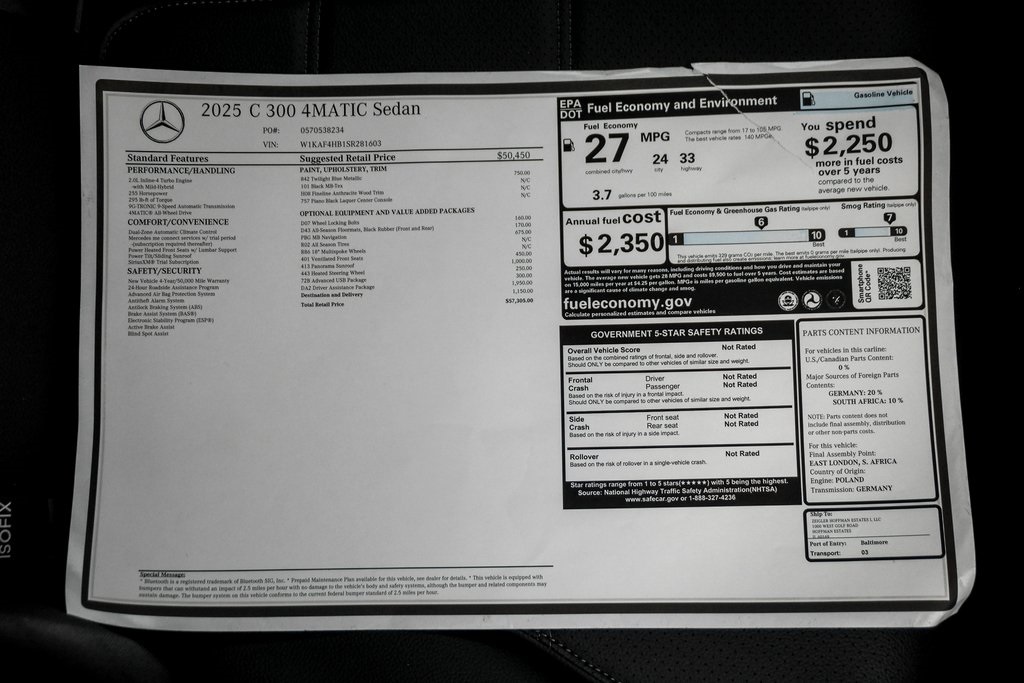 2025 Mercedes Benz C 300 4MATIC photo 23