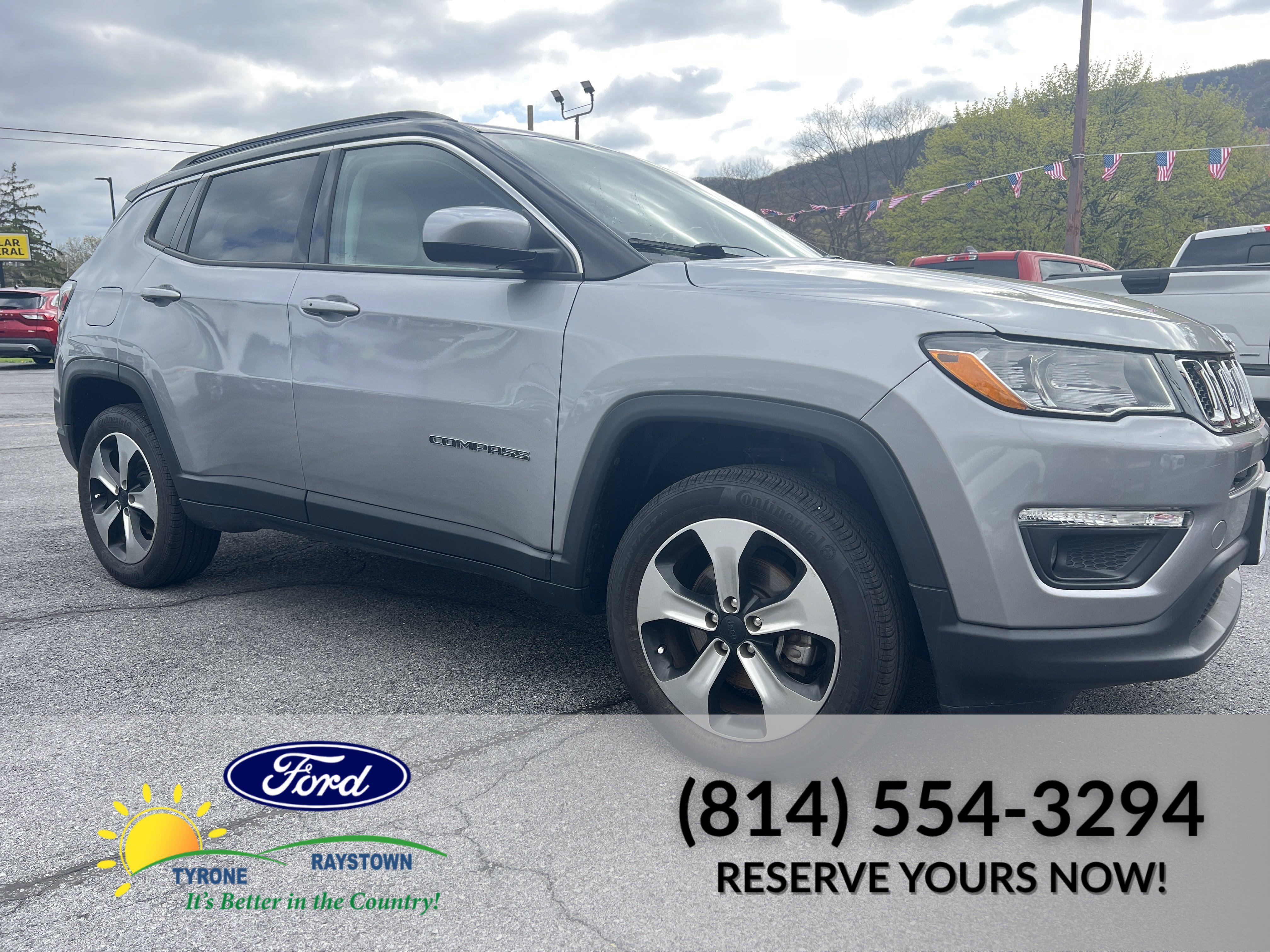Used 2018 Jeep Compass Latitude with VIN 3C4NJDBB6JT175852 for sale in Tyrone, PA