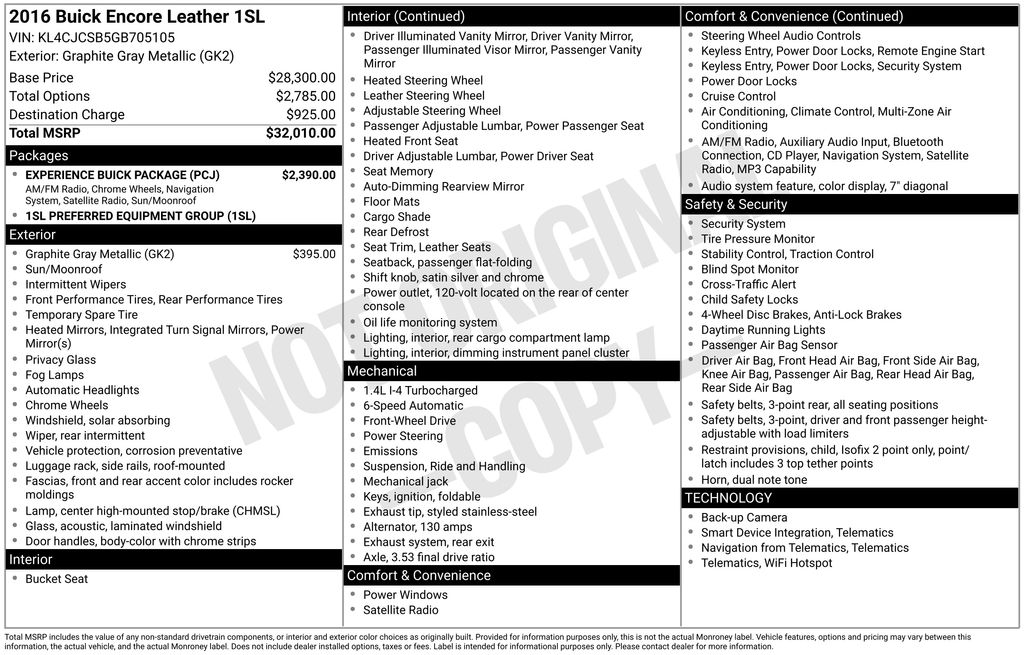 2016 Buick Encore Leather's photo