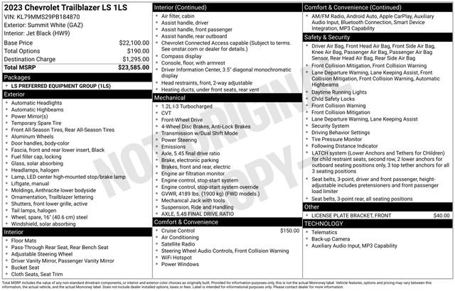 2023 Chevrolet TrailBlazer LS's photo