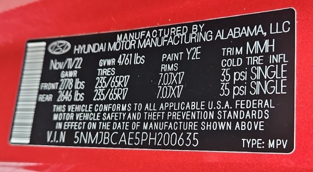 Used 2023 RED Hyundai SEL image 20