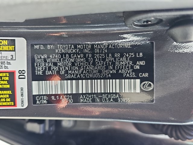 2024 Lexus ES 300h Luxury photo 37