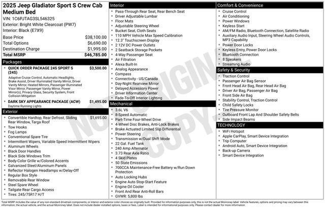 2025 Jeep Gladiator Sport S's photo