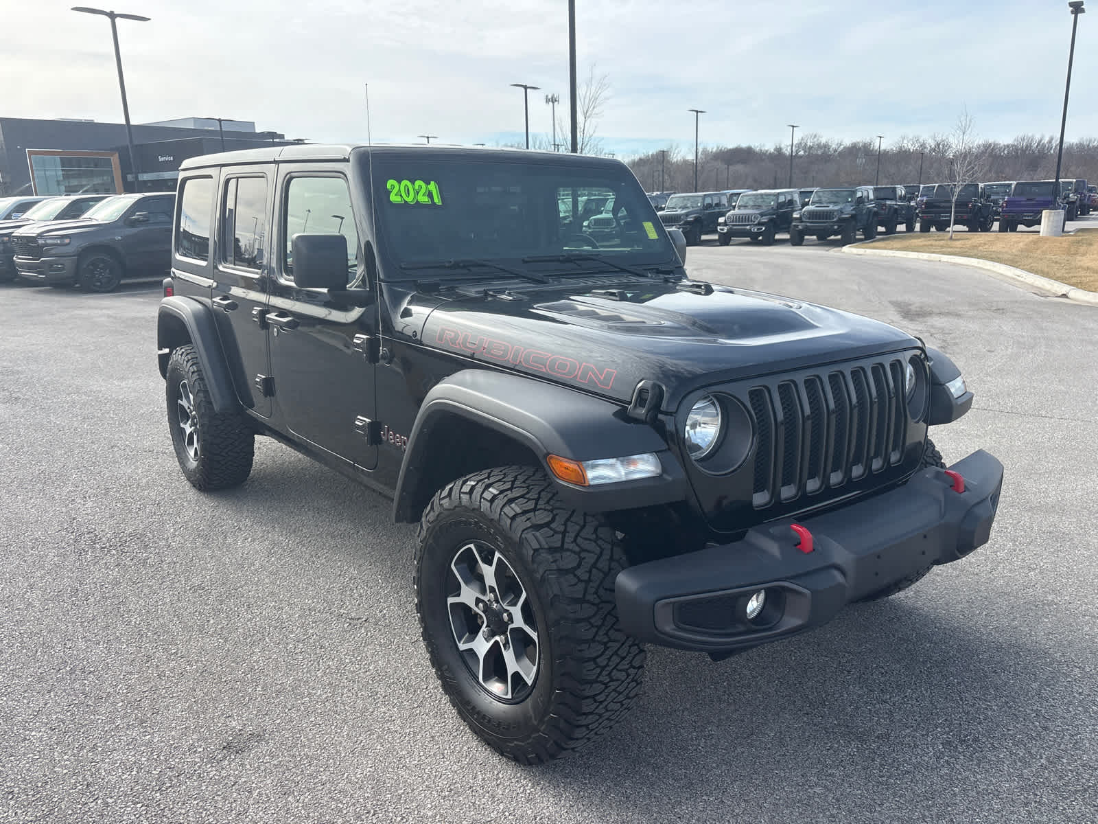 Used 2021 Jeep Wrangler Unlimited Rubicon with VIN 1C4HJXFG7MW696422 for sale in Kansas City