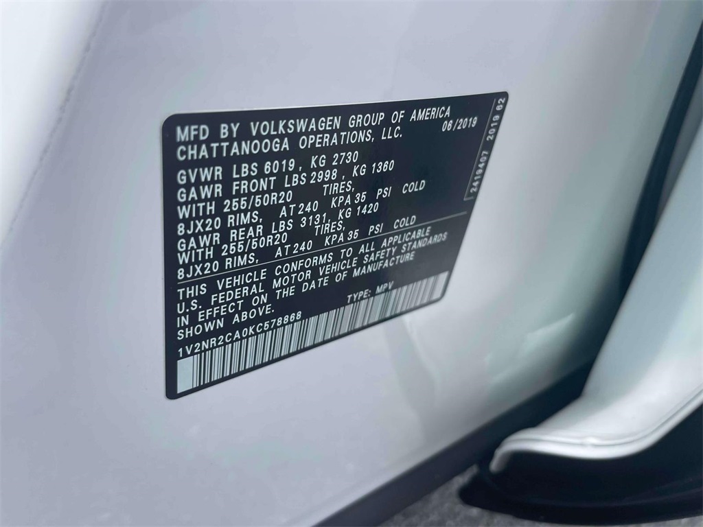 2019 Volkswagen Atlas V6 SEL Premium photo 18