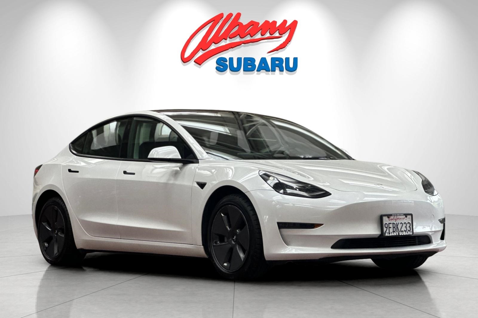 Used 2023 Tesla Model 3 Long Range with VIN 5YJ3E1EBXPF477335 for sale in Albany, CA