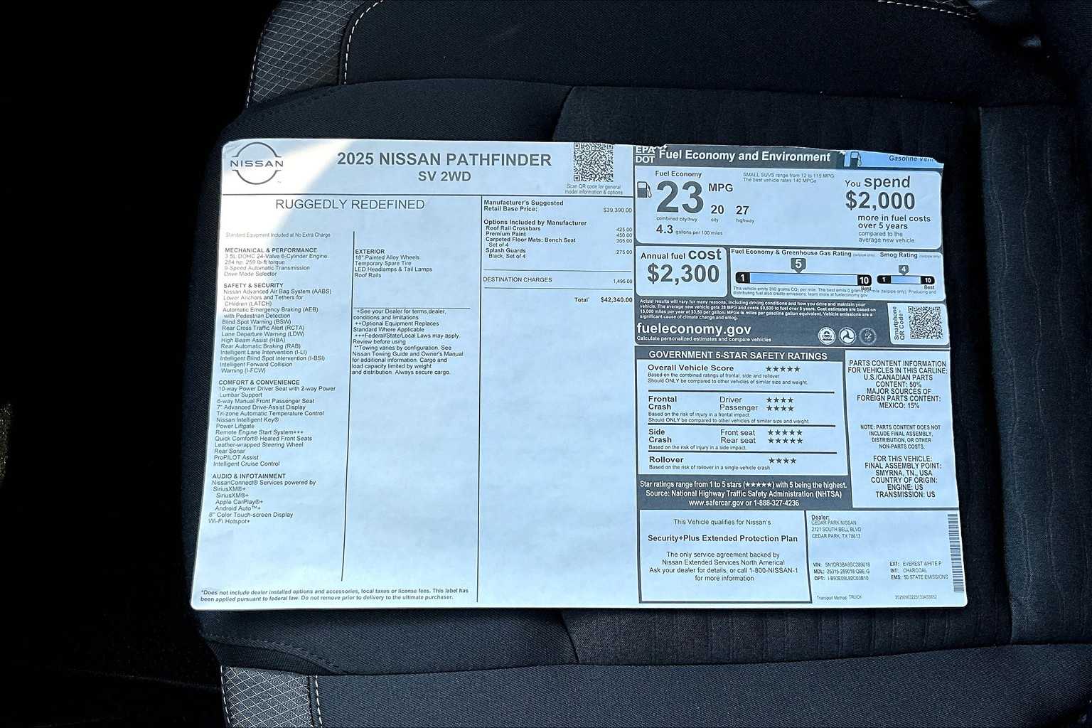 2025 Nissan Pathfinder SV photo 20