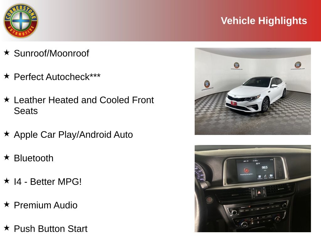 Used 2019 Kia Optima EX with VIN 5XXGU4L14KG345046 for sale in Elk River, Minnesota