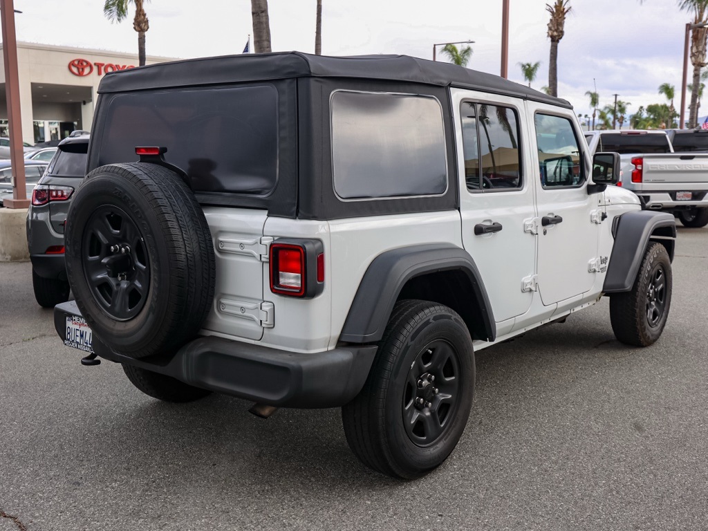 Used 2021 White Jeep Unlimited Sport image 3
