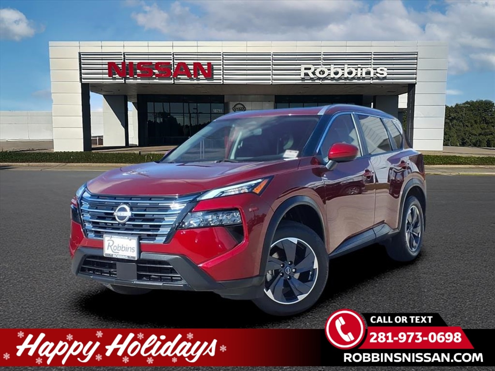 2024 Nissan Rogue SV Red at Robbins Nissan