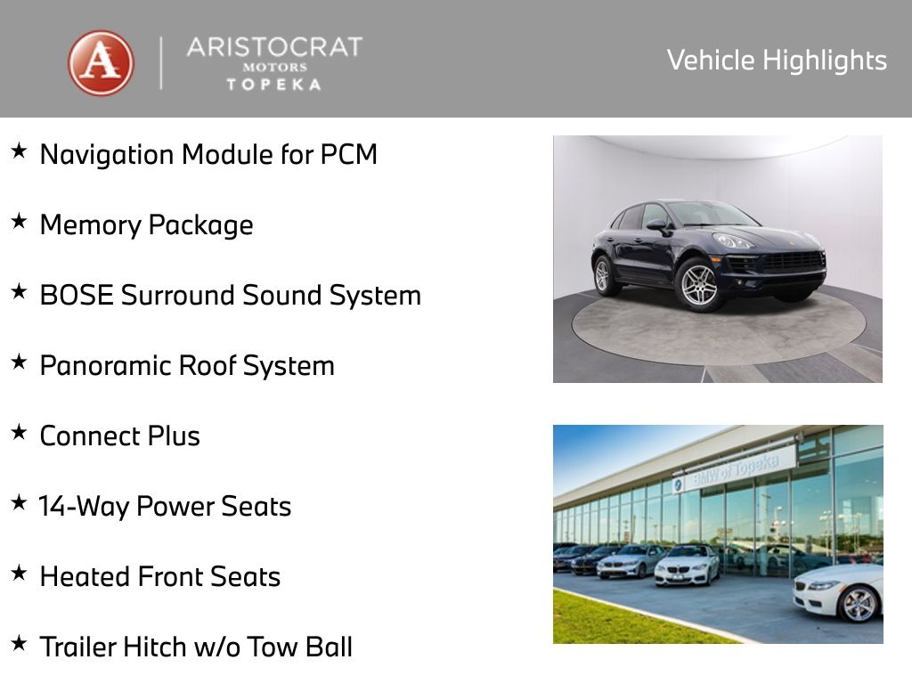 Used 2017 Porsche Macan Base with VIN WP1AA2A58HLB02064 for sale in Kansas City