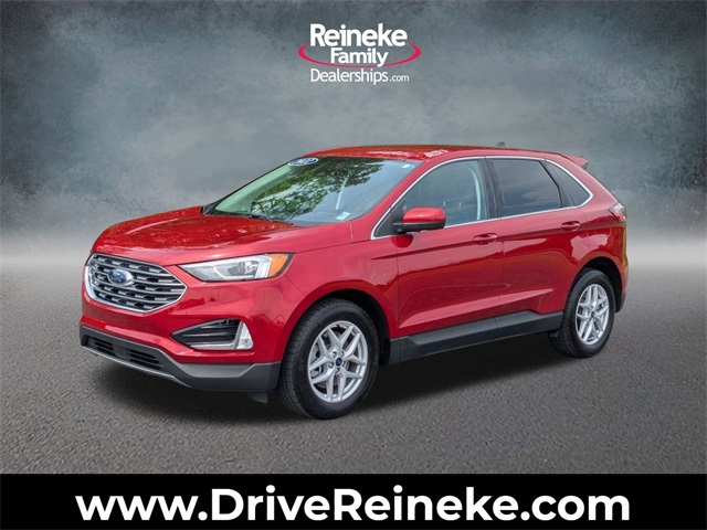 Used 2022 Rapid Red Metallic Tinted Clearcoat Ford SEL image 1