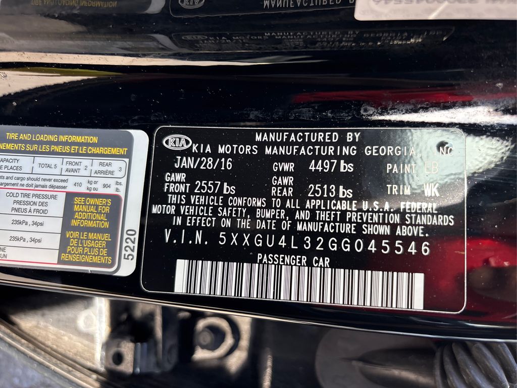 2016 Kia Optima EX photo 13