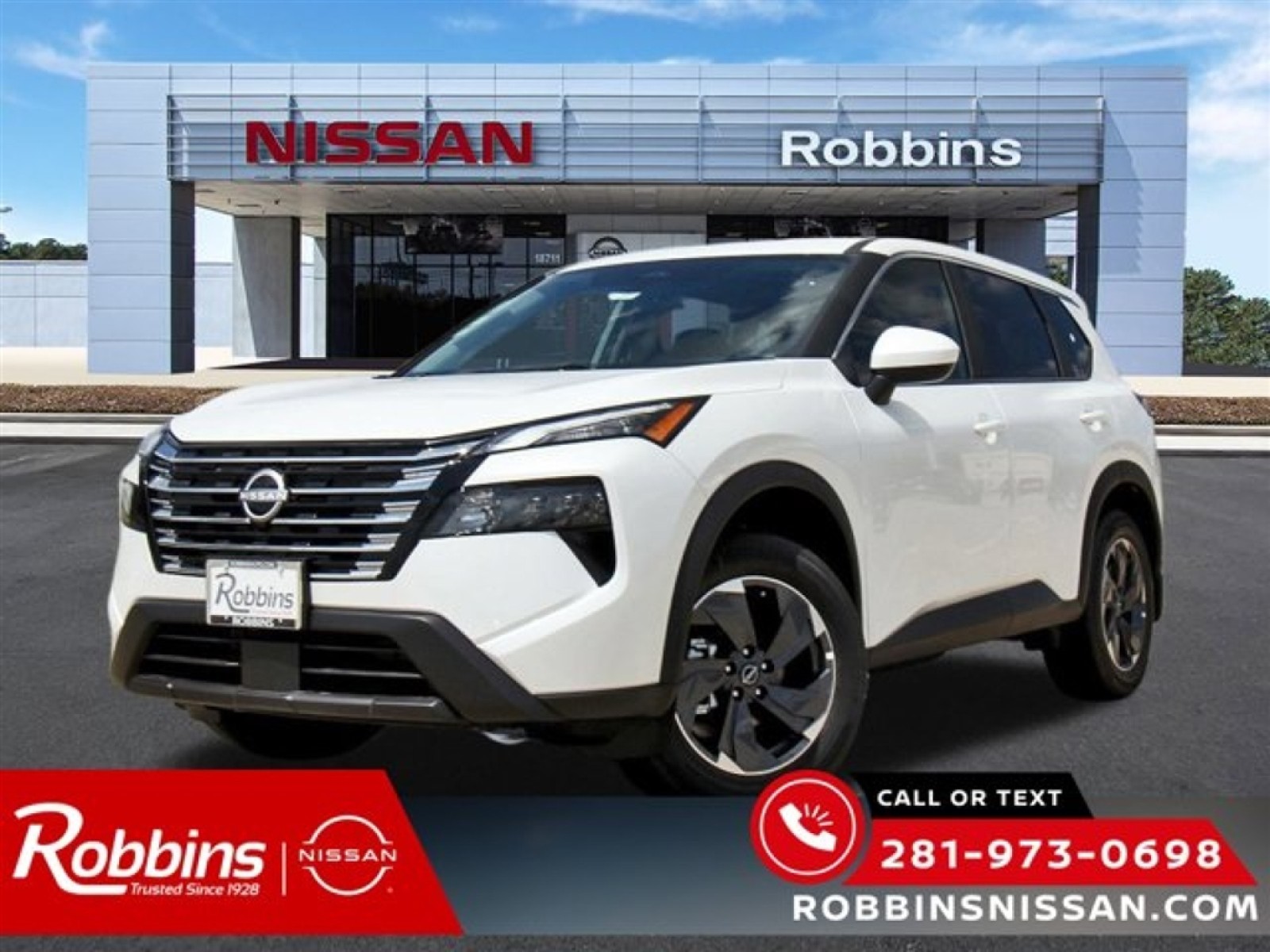 2026 Nissan Rogue SV White at Robbins Nissan