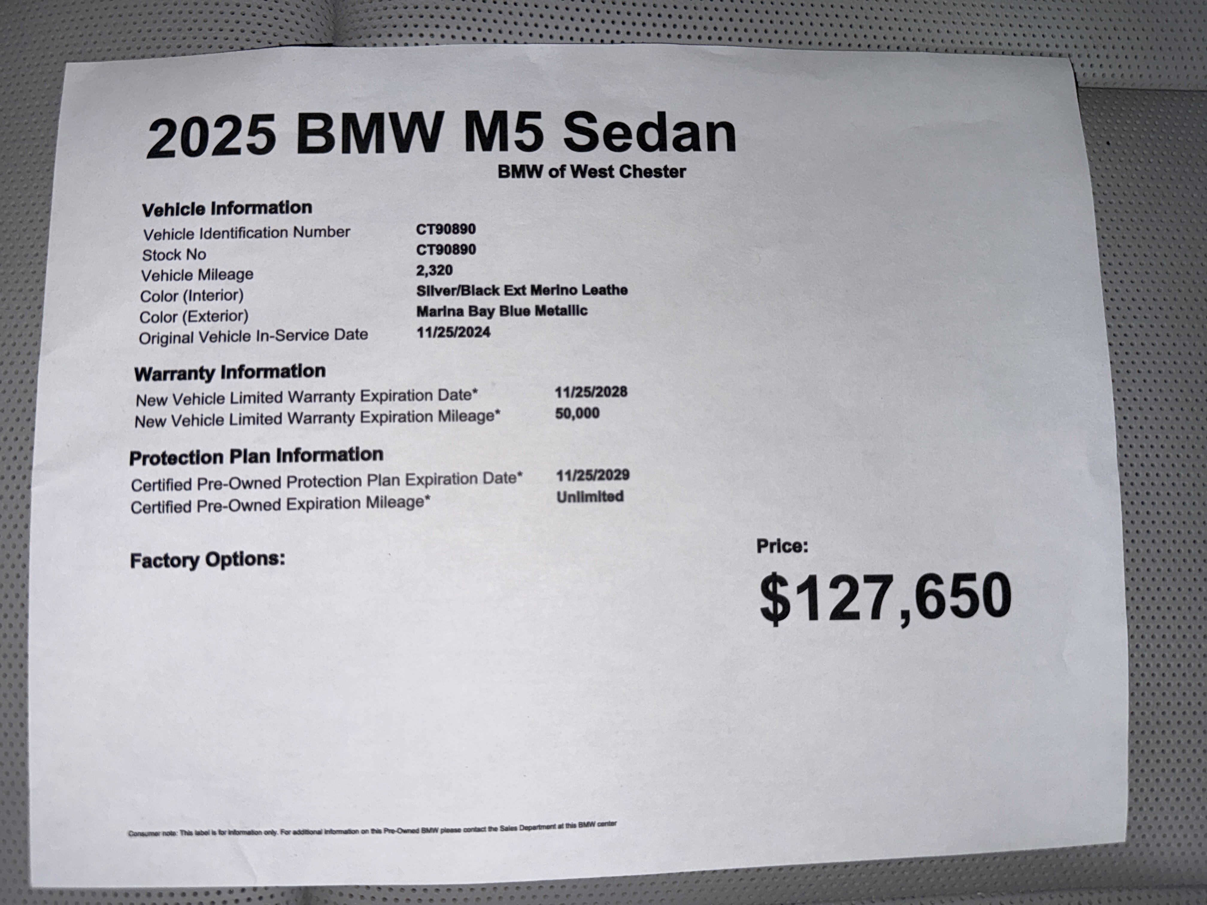 2025 Bmw M5 5 photo 2