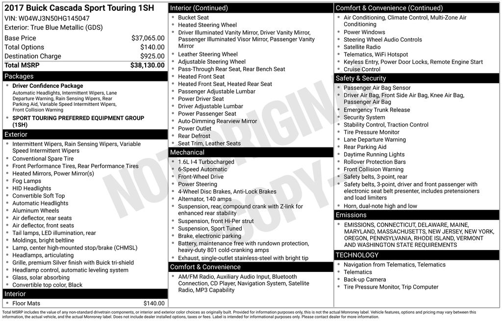 2017 BUICK CASCADA - Image 24