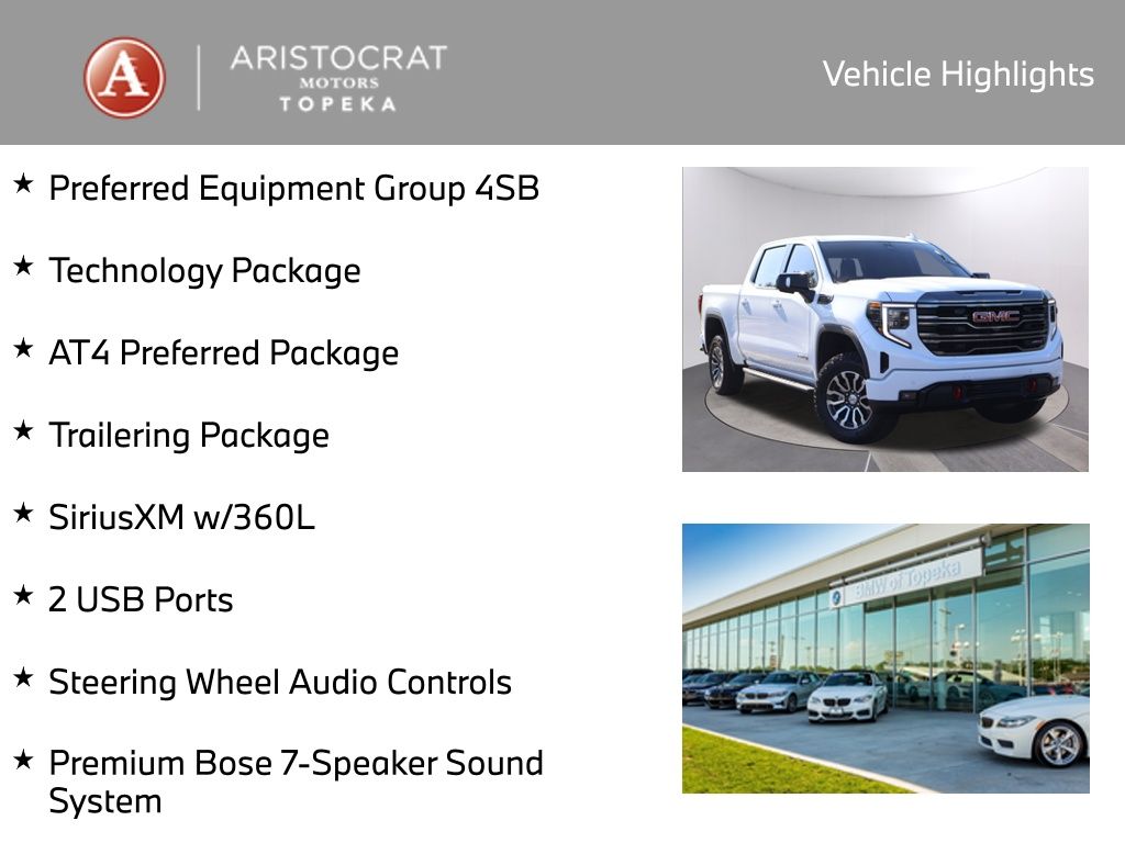 Used 2023 GMC Sierra 1500 AT4 with VIN 1GTUUEEL9PZ220667 for sale in Kansas City