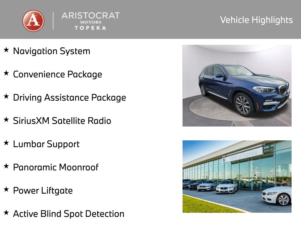 Used 2019 BMW X3 30i with VIN 5UXTR9C5XKLE19197 for sale in Kansas City