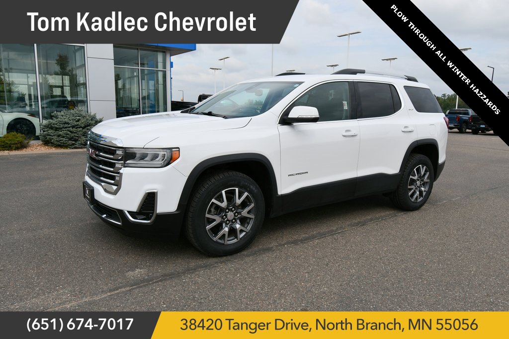 Certified 2023 GMC Acadia SLT with VIN 1GKKNUL49PZ253361 for sale in North Branch, Minnesota
