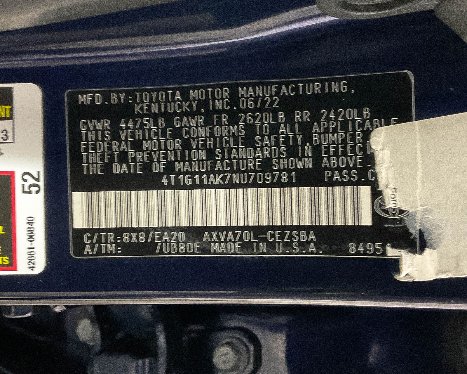 2022 Toyota Camry SE photo 25