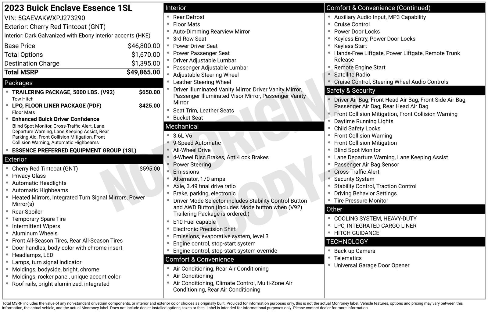 Used 2023 Buick Enclave Essence with VIN 5GAEVAKWXPJ273290 for sale in Baxter, Minnesota