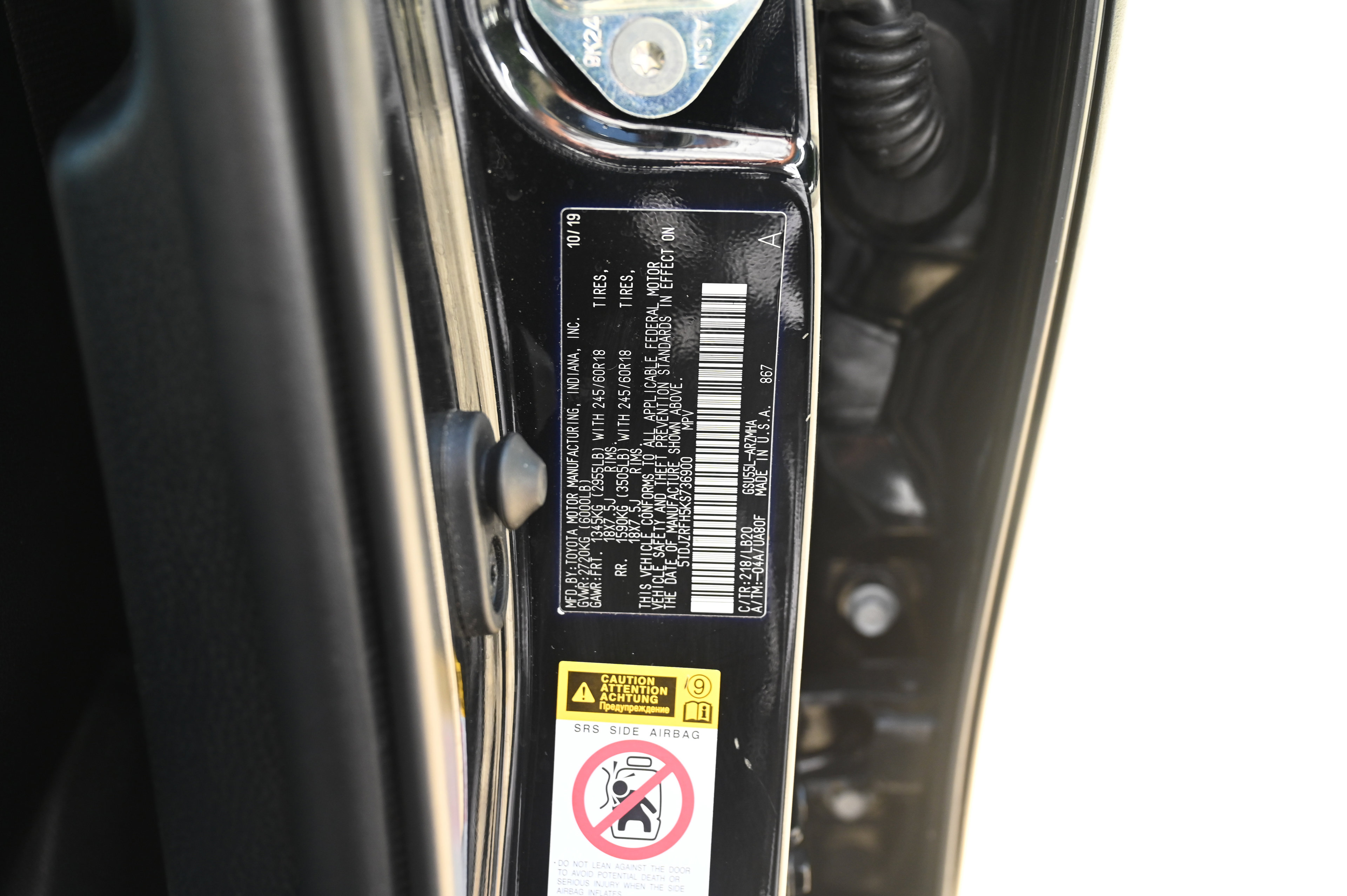 2019 Toyota Highlander XLE photo 44