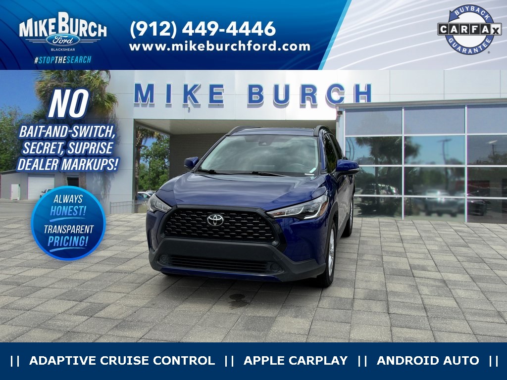 Used 2022 Blue Crush Metallic Toyota LE image 1