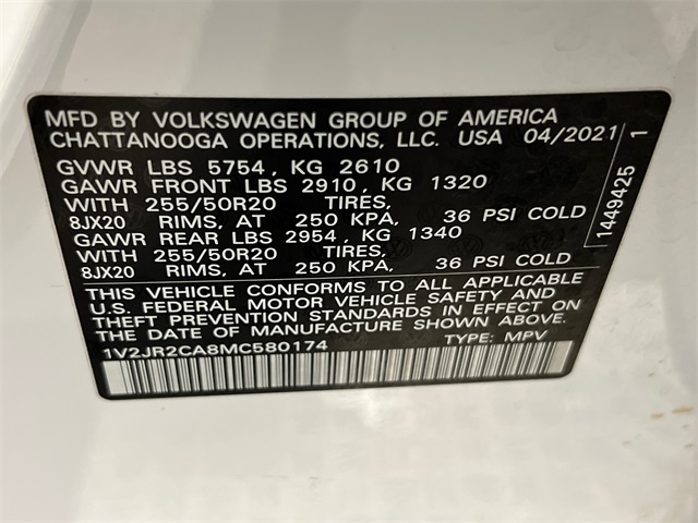 2021 Volkswagen Atlas V6 SE Technology photo 28