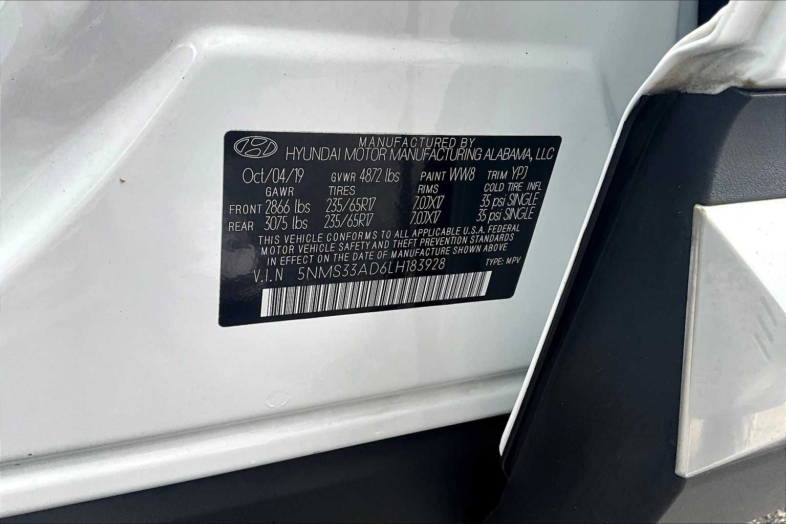 2020 Hyundai Santa Fe SEL photo 33