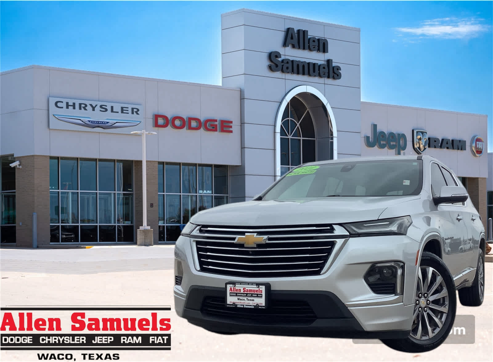 PRE-OWNED 2022 CHEVROLET TRAVERSE PREMIER WITH NAVIGATION & AWD