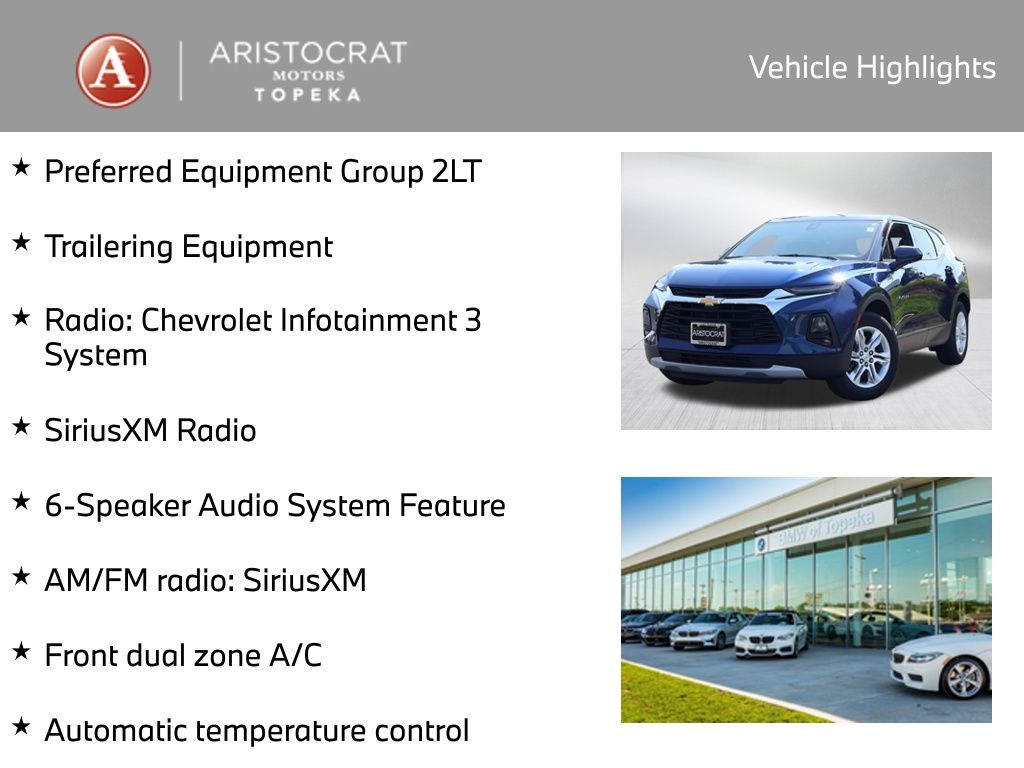 Used 2022 Chevrolet Blazer 2LT with VIN 3GNKBCR43NS132980 for sale in Kansas City