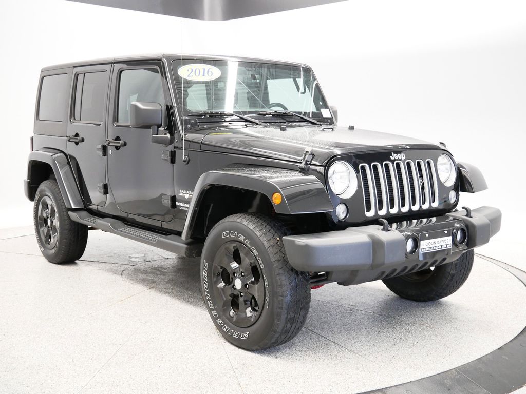 Certified 2016 Jeep Wrangler Unlimited Sahara with VIN 1C4HJWEG6GL175547 for sale in Coon Rapids, Minnesota