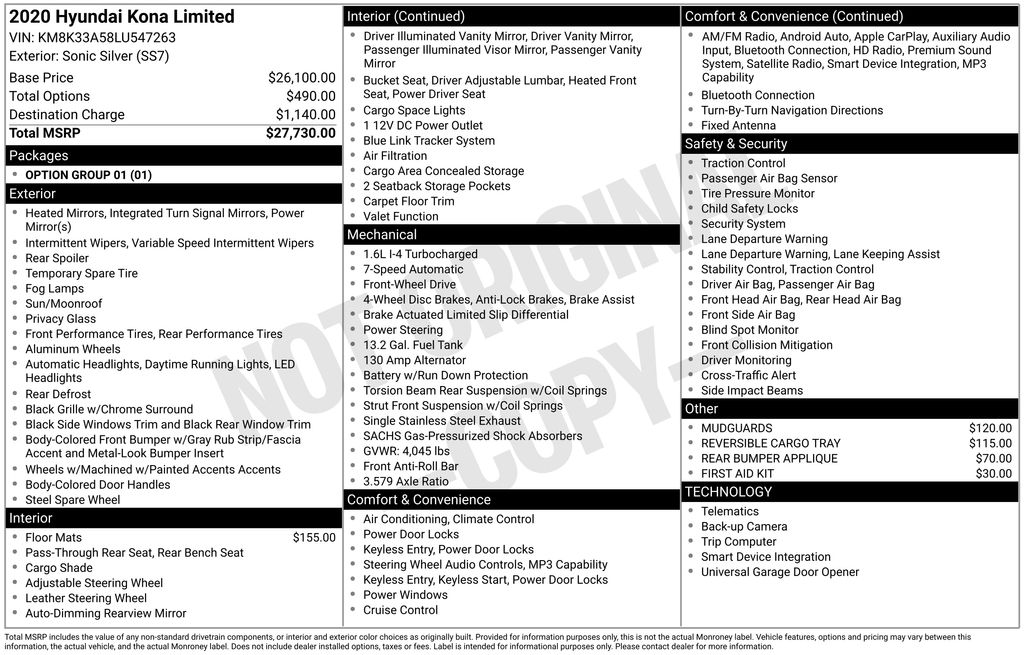 2020 Hyundai Kona Limited