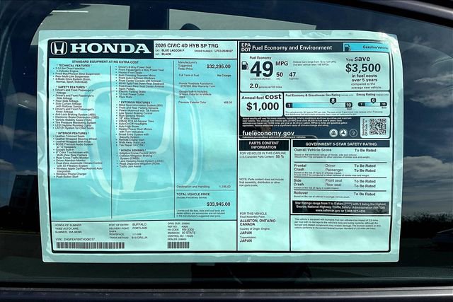 2026 Honda Civic Hybrid Sport photo 4