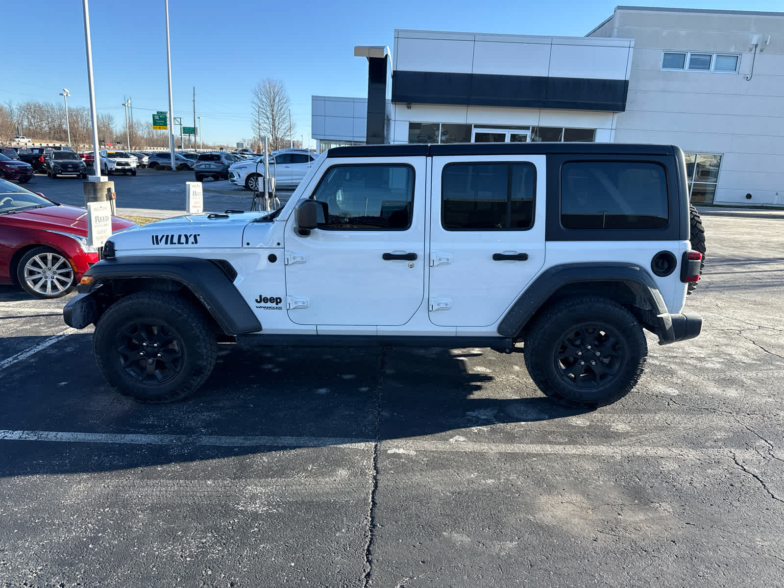 Used 2020 Jeep Wrangler Unlimited Willys with VIN 1C4HJXDG7LW325441 for sale in Kansas City